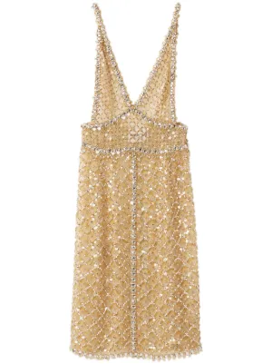 Miu Miu bead-embellished organza midi dress