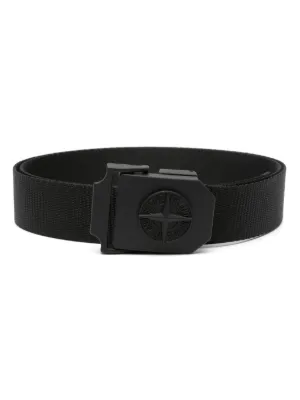 Stone Island logo-plaque belt