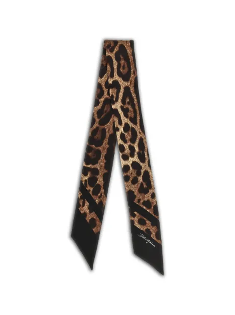Dolce & Gabbana leopard-print silk scarf