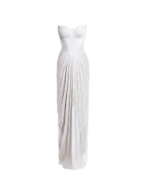 Maria Lucia Hohan maxi Jasleen strapeless pleated gown