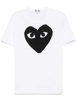Comme Des Gar&ccedil;ons Play logo heart-print T-shirt