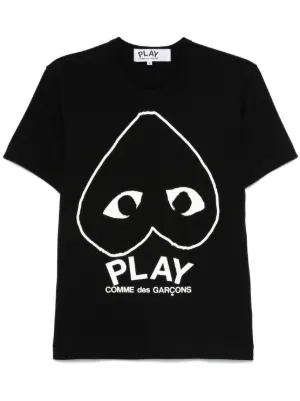 Comme Des Gar&ccedil;ons Play logo-print T-shirt