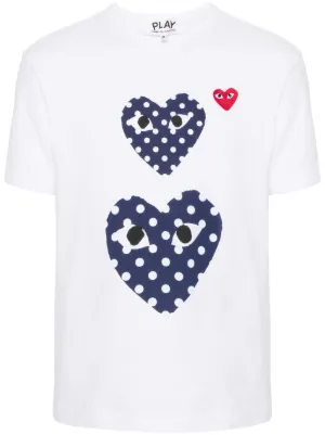 Comme Des Gar&ccedil;ons Play heart-motif cotton T-shirt