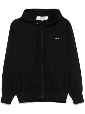 Comme Des Gar&ccedil;ons Play heart-patch zip-up hoodie