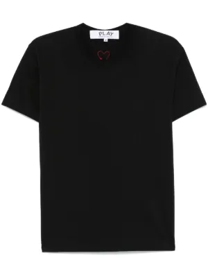 Comme Des Gar&ccedil;ons Play signature heart-patch T-shirt