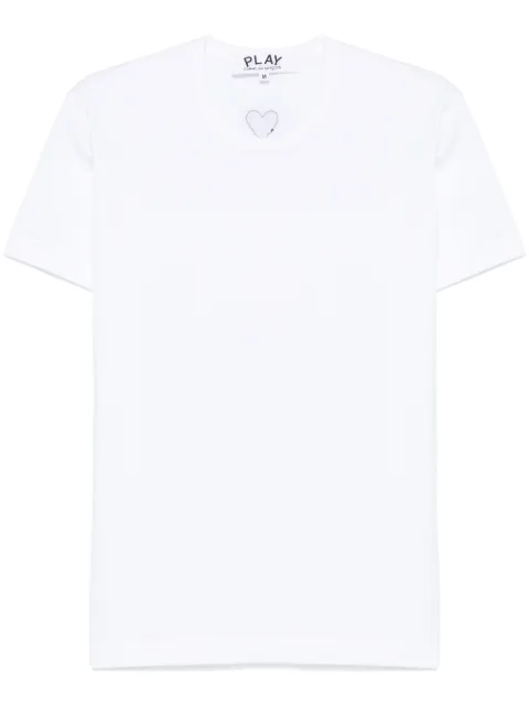 Comme Des Gar&ccedil;ons Play signature heart-patch T-shirt