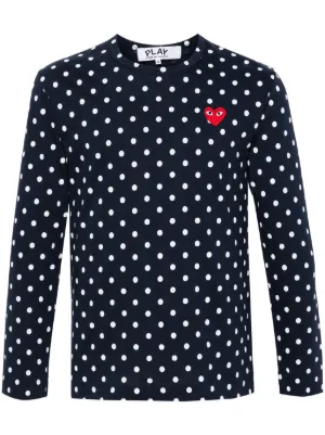 Comme Des Gar&ccedil;ons Play polka-dot cotton T-shirt