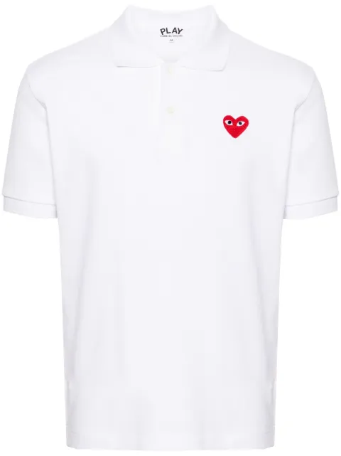 Comme Des Gar&ccedil;ons Play logo heart-patch polo shirt