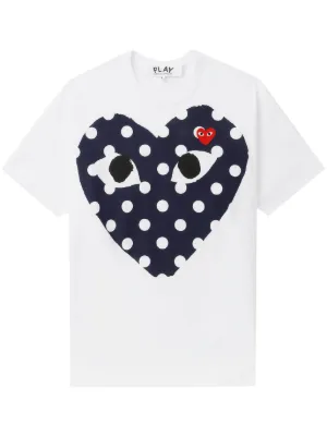 Comme Des Gar&ccedil;ons Play heart-print cotton T-shirt