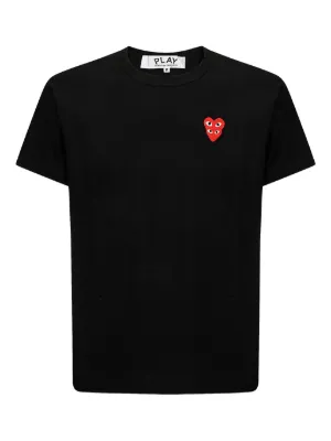Comme Des Gar&ccedil;ons Play logo-appliqu&eacute; cotton T-shirt