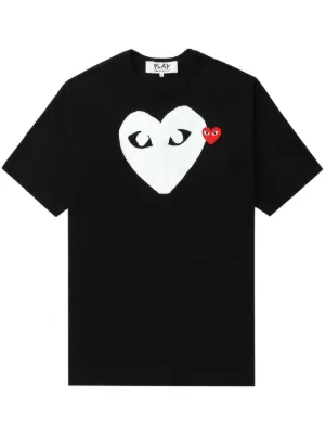 Comme Des Gar&ccedil;ons Play heart-print logo-patch T-shirt