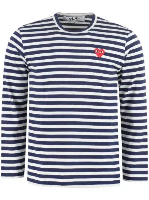 Comme Des Gar&ccedil;ons Play striped long-sleeves T-shirt