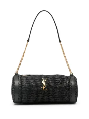 Saint Laurent small Sade raffia shoulder bag