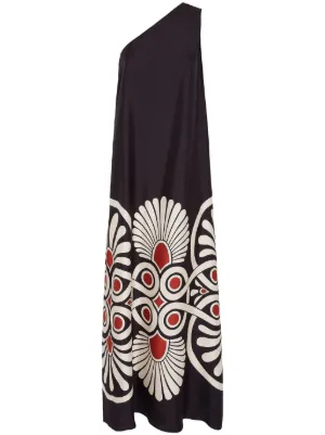 La DoubleJ Roy geometric-print silk dress