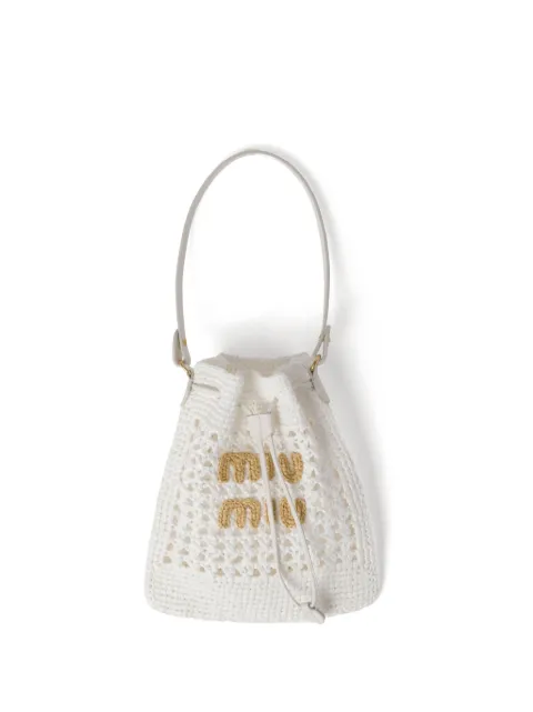 Miu Miu woven raffia mini bag