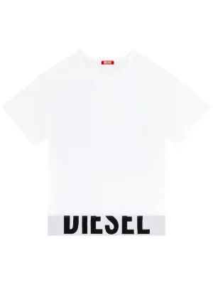 Diesel Uftee-Sport logo-underband crew-neck crop top