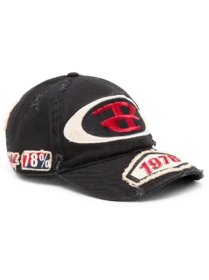 Diesel C-Braff distressed-effect cap