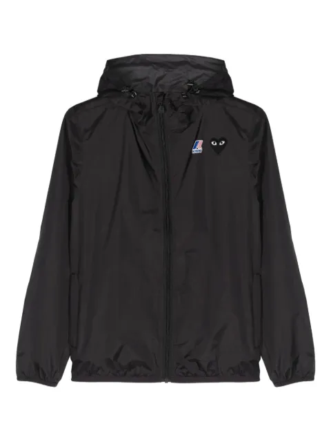 Comme Des Gar&ccedil;ons Play x K-Way logo-patch hooded jacket