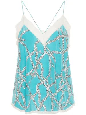 Zadig&Voltaire Christy logo-print silk top