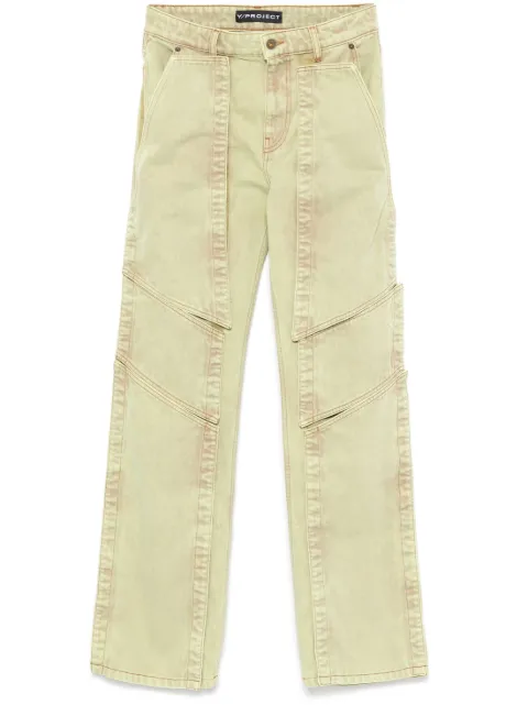 Y/Project panelled straight jeans