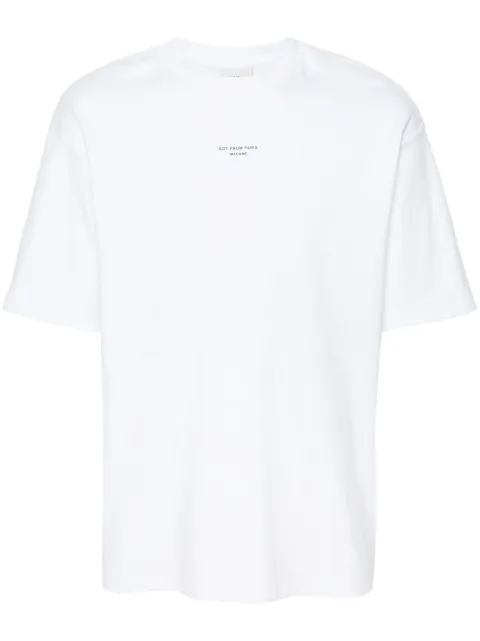 Drôle De Monsieur slogan-print cotton T-shirt