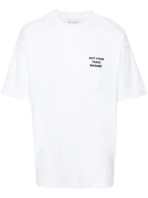 Dr&ocirc;le De Monsieur slogan-print cotton T-shirt