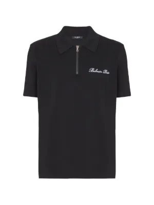 Balmain short-sleeved polo shirt with embroidery