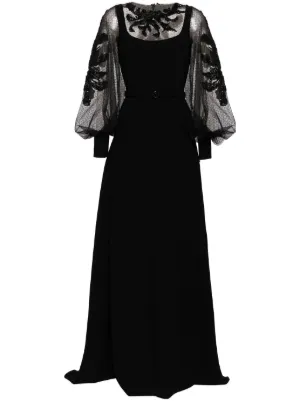 Saiid Kobeisy beaded crepe maxi dress