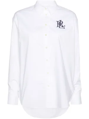 Lauren Ralph Lauren logo-embroidered poplin shirt