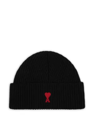 AMI Paris Ami De Coeur wool beanie hat