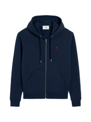 AMI Paris  Ami De Coeur zipped hooded jacket