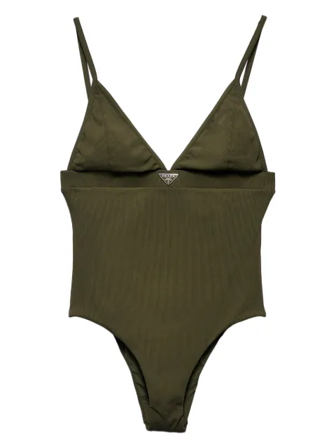 Prada ribbed knit one-piece swimsuit