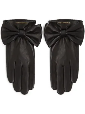 Karl Lagerfeld KL Studio bow gloves