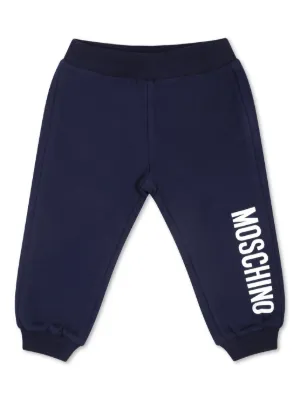 Moschino Kids logo-print stretch-cotton track pants