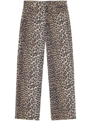 GANNI leopard-print trousers 