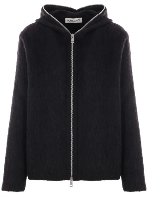 OUR LEGACY brushed zip-up hoodie