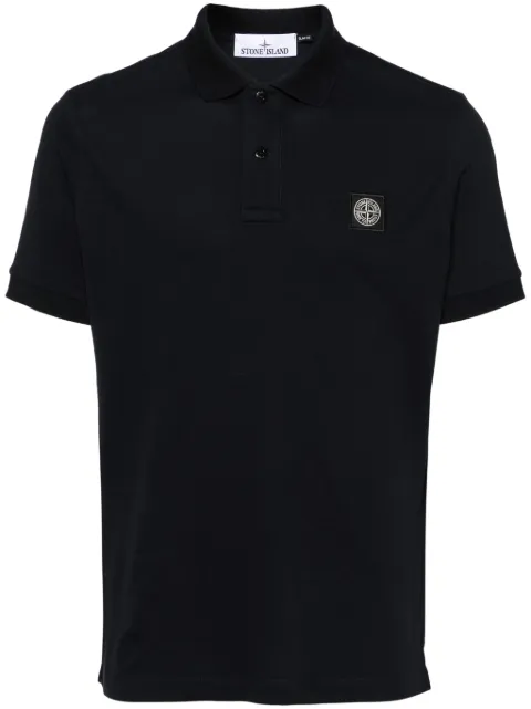 Stone Island logo-patch polo shirt