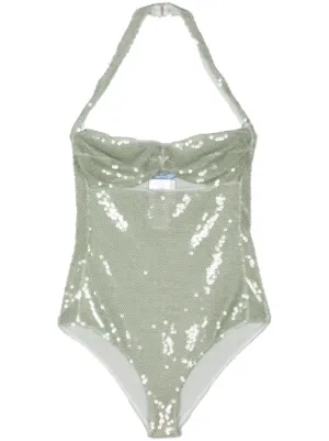 Prada sequined tulle bodysuit