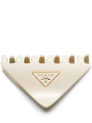 Prada logo-appliqu&eacute;  claw clip