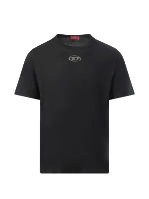 Diesel T-shirt with metallic Oval D