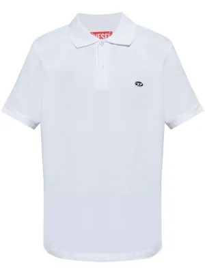 Diesel logo-appliqu&eacute; cotton polo t-shirt 