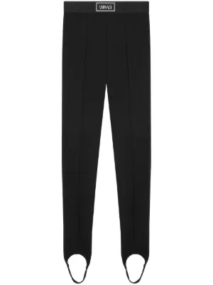 Versace viscose-blend stirrup leggings