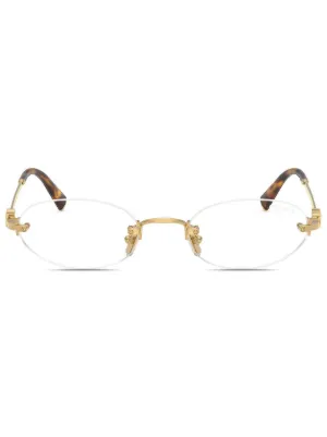 Miu Miu Eyewear oval rimless glasses