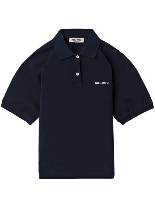 Miu Miu cotton piqu&eacute; polo shirt