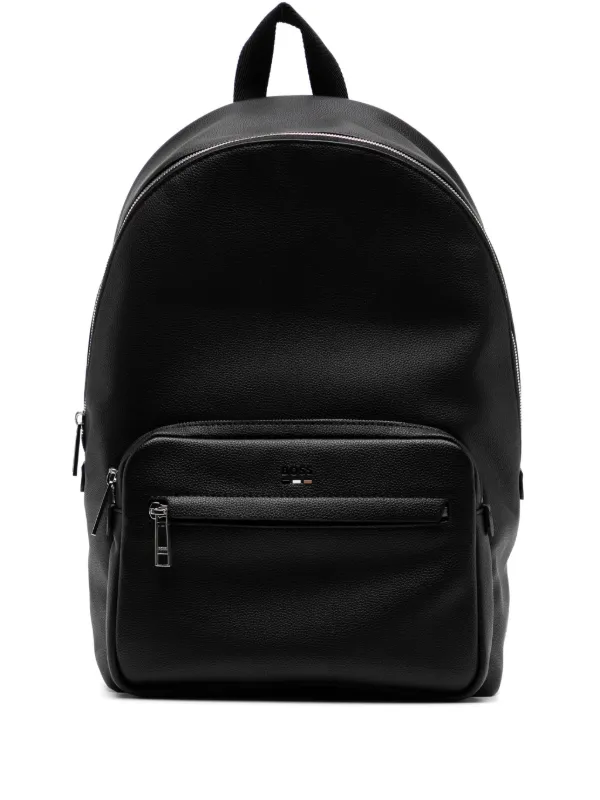 BOSS Ray grained-effect backpack