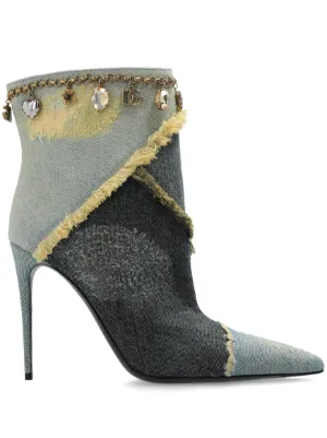 Dolce & Gabbana distressed denim boots