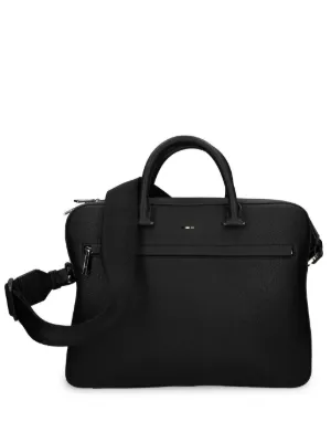 BOSS Ray pebble-grain briefcase