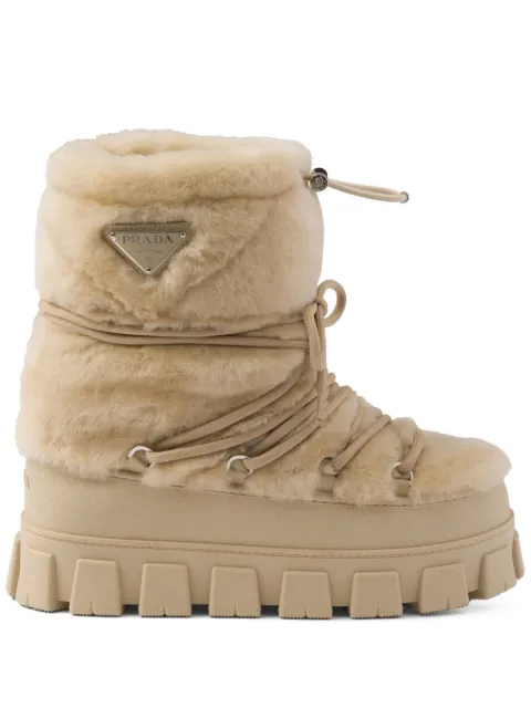Prada shearling apr&egrave;s ski booties