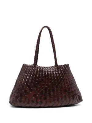 DRAGON DIFFUSION Santa Croce woven-leather tote bag