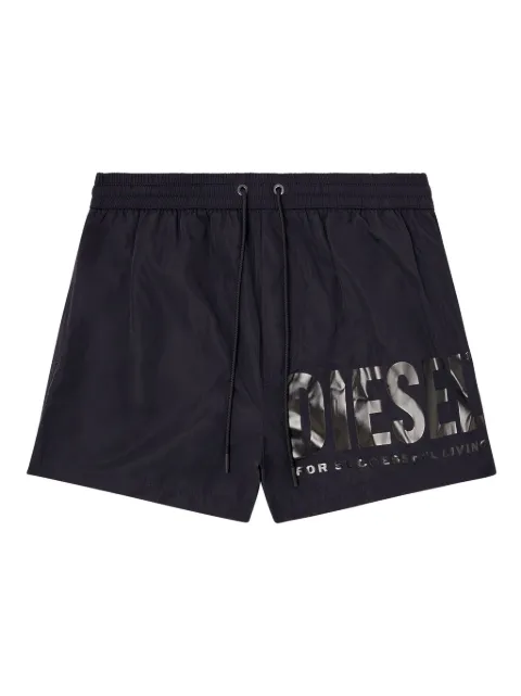 Diesel mid-length swim shorts with logo print